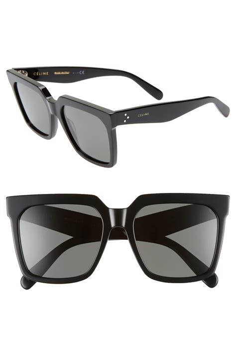 celine polarized square sunglasses|Celine 55mm oversized square sunglasses.